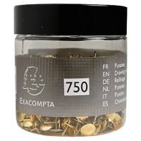 Exacompta Drawing Pins PS (Polystyrene) 11 mm Gold Pack of 750