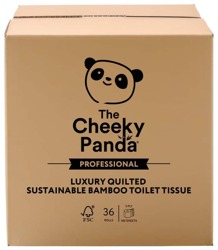 The Cheeky Panda Toilet Roll 3 Ply LQTOILT36 36 Rolls of 160 Sheets
