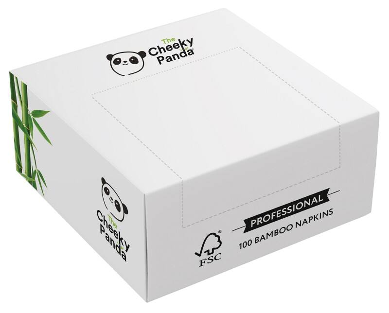 The Cheeky Panda Cocktail Napkins 2 Ply Bamboo White 40 x 40 cm Pack of 100