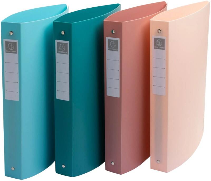 Exacompta Skandi 30 mm Ring Binder PP (Polypropylene) A4 Maxi 4 Rings Assorted 51470E Pack of 4