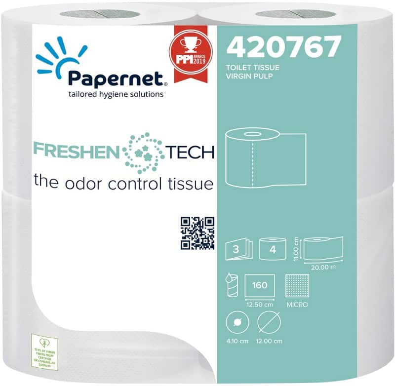 Papernet Freshen Tech Toilet Paper 3 Ply 420767 Freshly Scented 40 Rolls of 160 Sheets