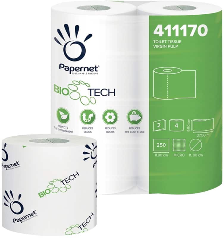 Papernet Bio Tech Toilet Paper 2 Ply 411170 Scent free 48 Rolls of 250 Sheets
