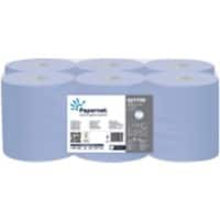 Papernet Hand Towel Centrefeed Blue 2 Ply 421725 6 Rolls of 150 m