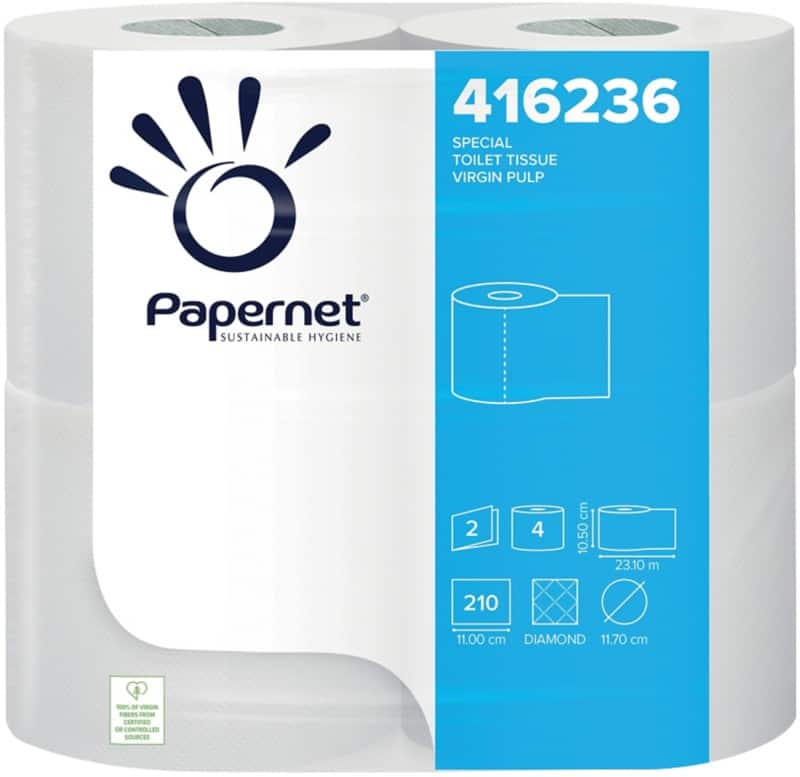 Papernet Luxury Toilet Paper 2 Ply 416236 Scent free 40 Rolls of 210 Sheets