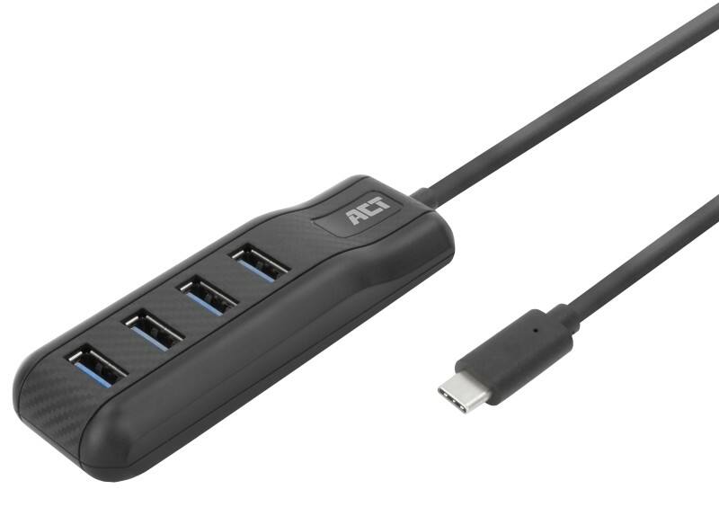 ACT USB-C Hub USB-C Male USB A Female 0.5 m Black