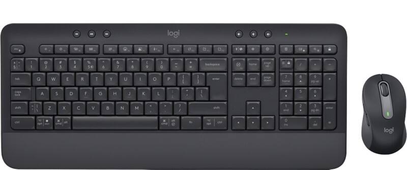 Logitech Signature Keyboard and Mouse Wireless QWERTY with bluetooth Graphite MK650
