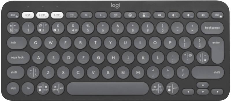Logitech Pebble Keys 2 K380s Keyboard Wireless QWERTY Graphite K380s