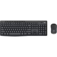 Logitech Keyboard and Mouse Wireless QWERTY with bluetooth Graphite MK370