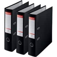 Esselte Essentials Lever Arch File A4 Black 2 ring 624294 PP (Polypropylene)  Pack of 3