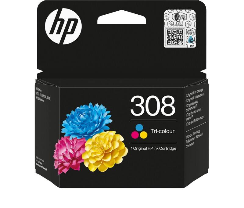 HP 308 Original Ink Cartridge 7FP20UE Cyan, Yellow, Magenta
