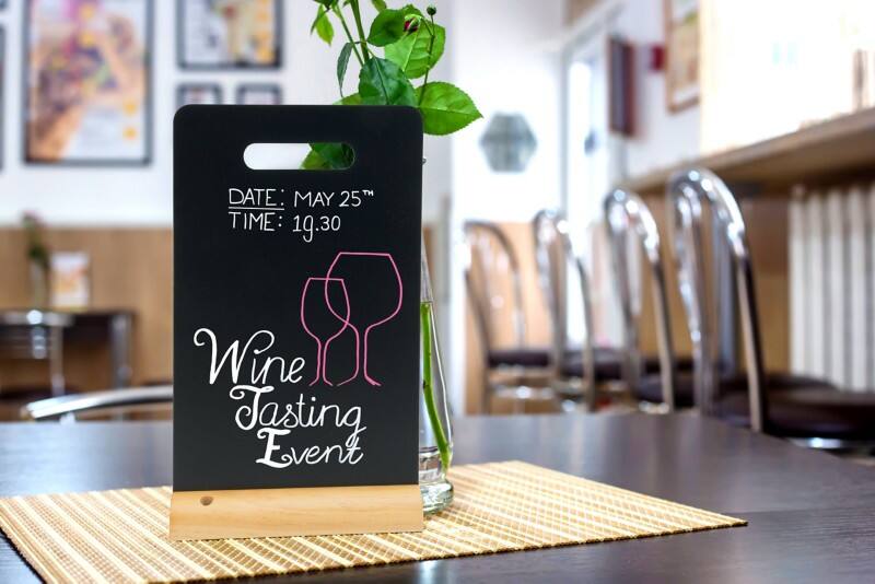 Securit Chalkboard Retangle 21 (W) x 6 (D) x 33.5 (H) cm Black