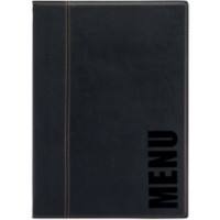Securit Trendy Menu Holder Freestanding Rectangular 24 (W) x 0.4 (D) x 34 (H) cm Black