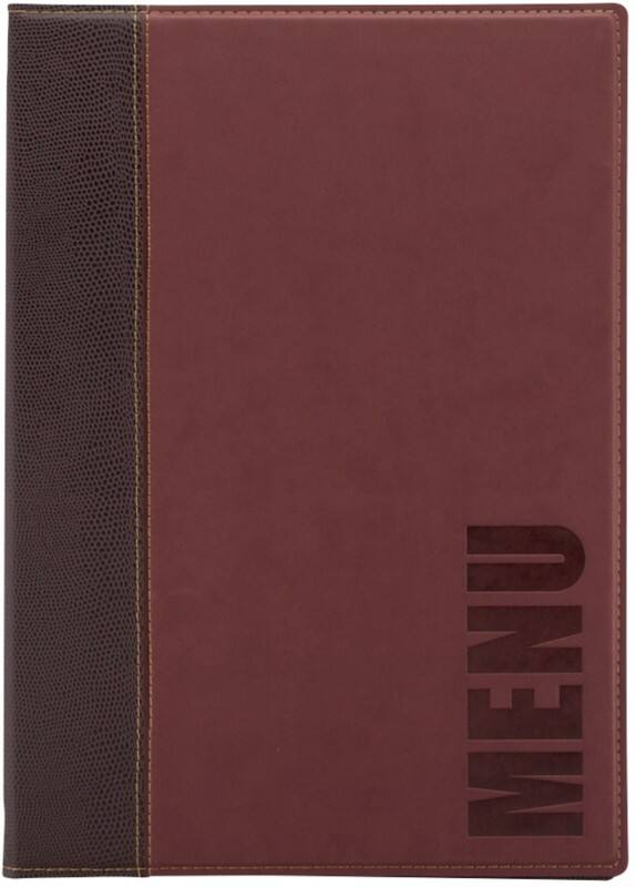 Securit Trendy Menu Holder Freestanding Rectangular 24 (W) x 0.4 (D) x 34 (H) cm Red