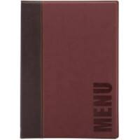 Securit Trendy Menu Holder Freestanding Rectangular 24 (W) x 0.4 (D) x 34 (H) cm Red