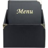 Securit Basic Menu Holder Freestanding Rectangular 27 (W) x 20 (D) x 30.5 (H) cm Black Pack of 10