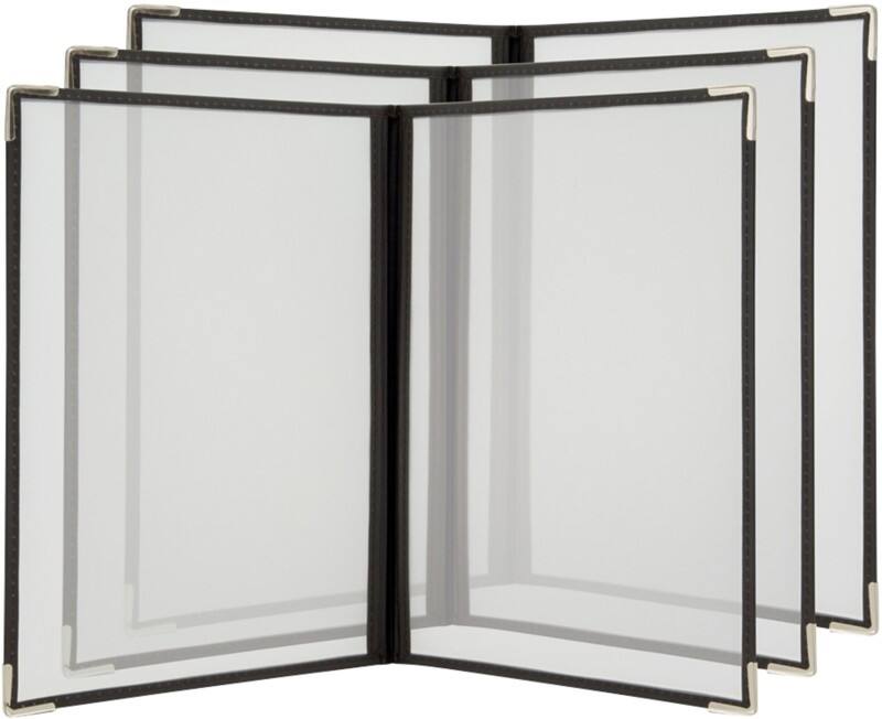 Securit Menu Holder Freestanding Rectangular 23.7 (W) x 1.5 (D) x 32 (H) cm Transparent Pack of 3