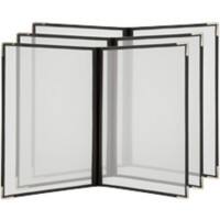 Securit Menu Holder Freestanding Rectangular 23.7 (W) x 1.5 (D) x 32 (H) cm Transparent Pack of 3