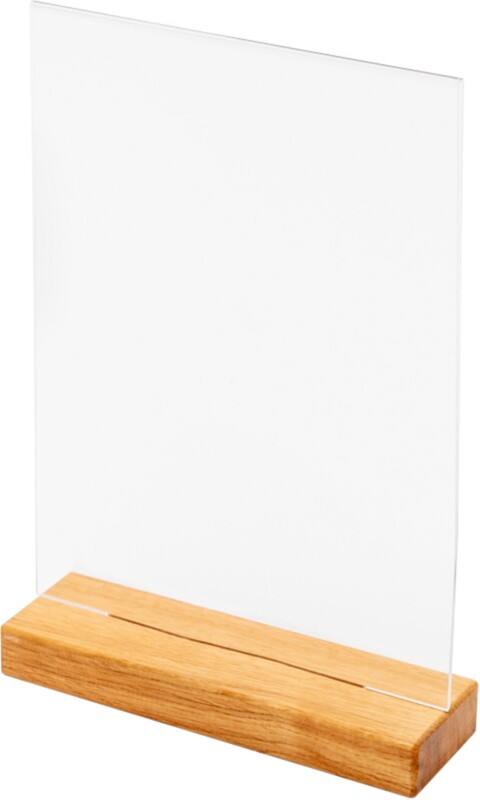 SHOWDOWN Sign Holder A4 T-shape 21 (W) x 6 (D) x 32.5 (H) cm Brown