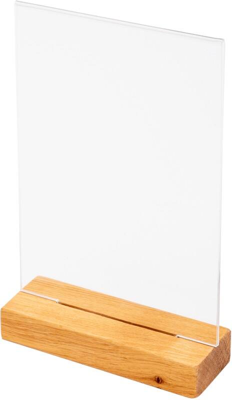 SHOWDOWN Sign Holder A5 T-shape 15 (W) x 5 (D) x 23.7 (H) cm Brown