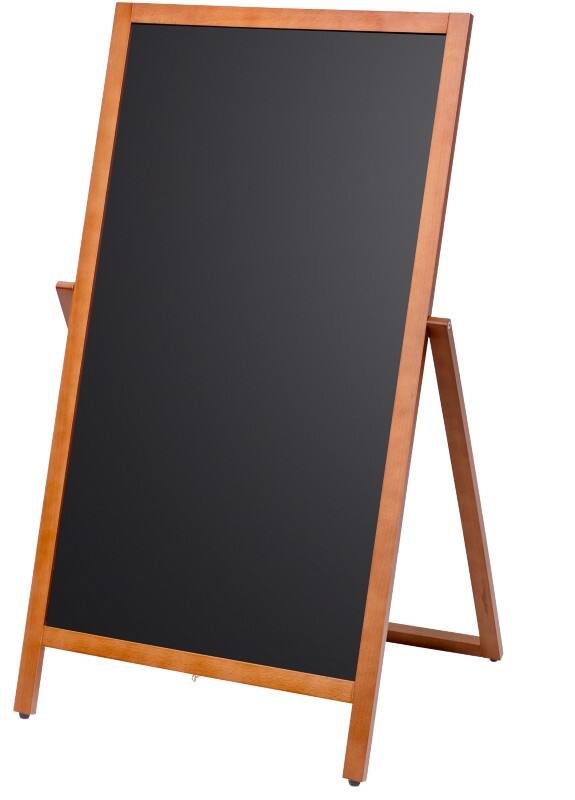 SHOWDOWN Pavement Sign Floor standing 2 Panels Wood Brown Weather proof ZPCHFLB55x105