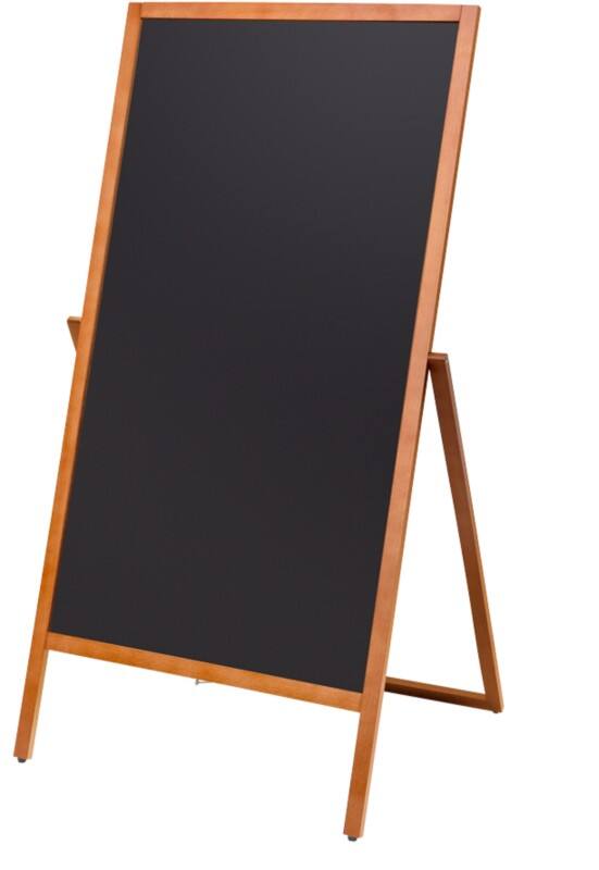 SHOWDOWN Pavement Sign Floor standing 2 Panels Wood Brown Weather proof ZPCHFLB68x140