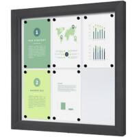 SHOWDOWN Display Case Magnetic 6 x A4 Wall Mounted Lockable Outdoor 75 (W) x 70.5 (H) cm Anthracite