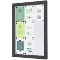 SHOWDOWN Display Case Magnetic 9 x A4 Wall Mounted Lockable Outdoor 75 (W) x 101.2 (H) cm Anthracite