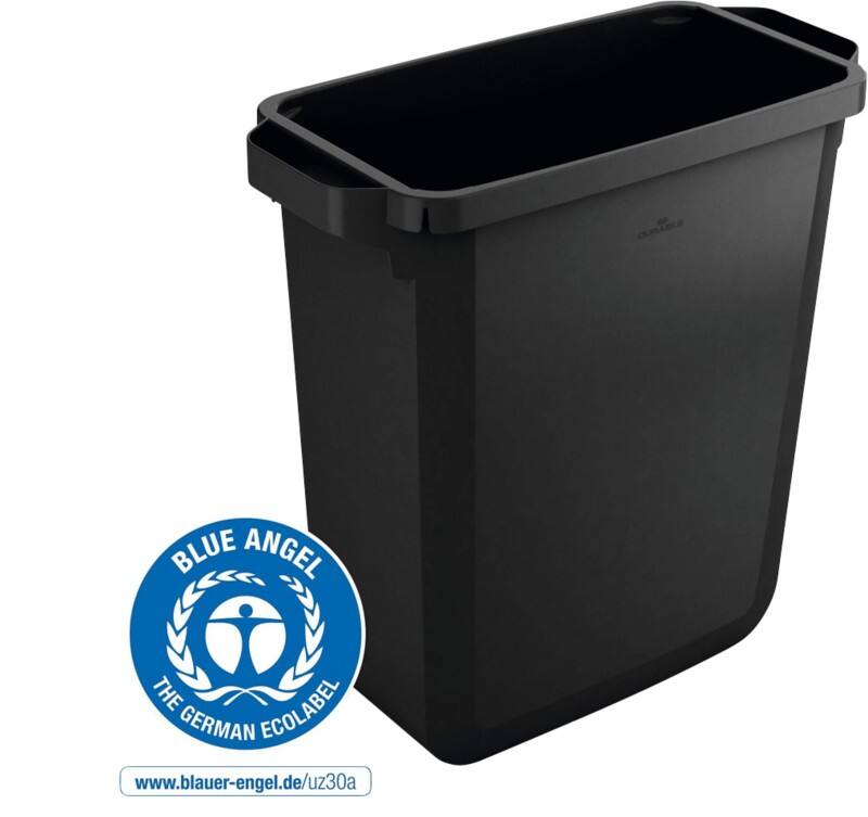 DURABLE DURABIN Waste Bin 60 L Black PP (Polypropylene) 1800503221 Rectangular