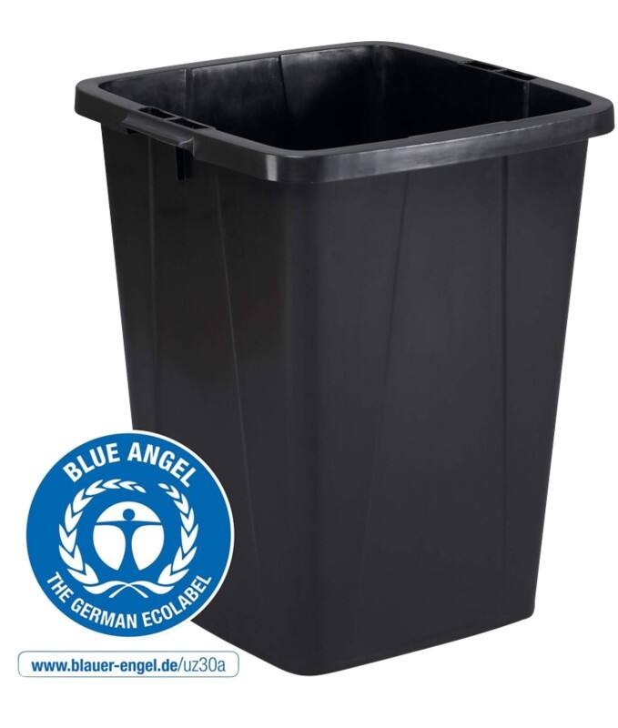 DURABLE DURABIN Waste Bin 90 L Black PP (Polypropylene) 1800505221 Square