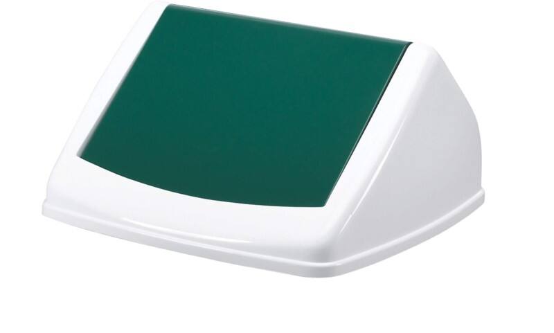 DURABLE DURABIN Flip Swing Lid 40 L Green Square PP (Polypropylene)