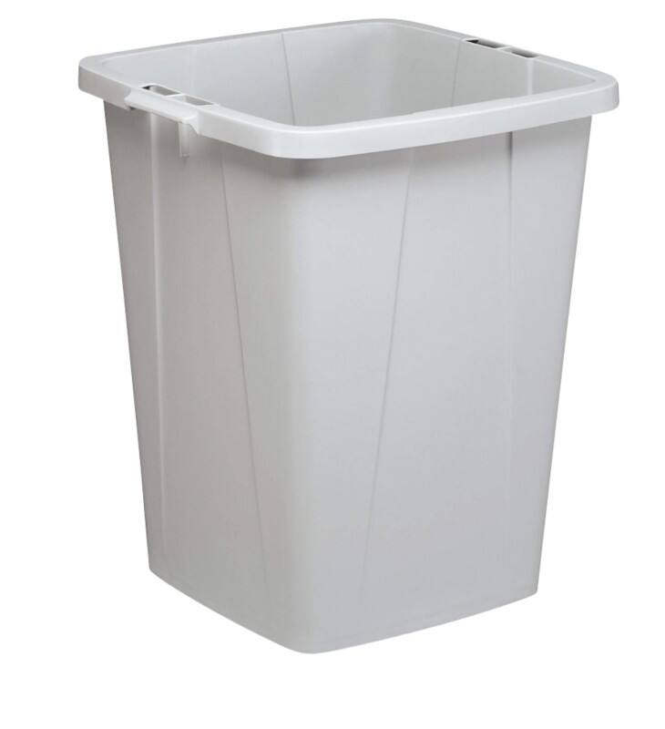 DURABLE DURABIN Waste Bin 90 L Grey PP (Polypropylene) 1800474050 Square