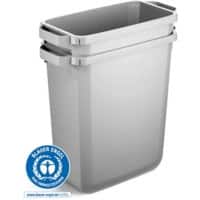 DURABLE DURABIN Waste Bin 60 L Grey PP (Polypropylene) 1800503050 Rectangular