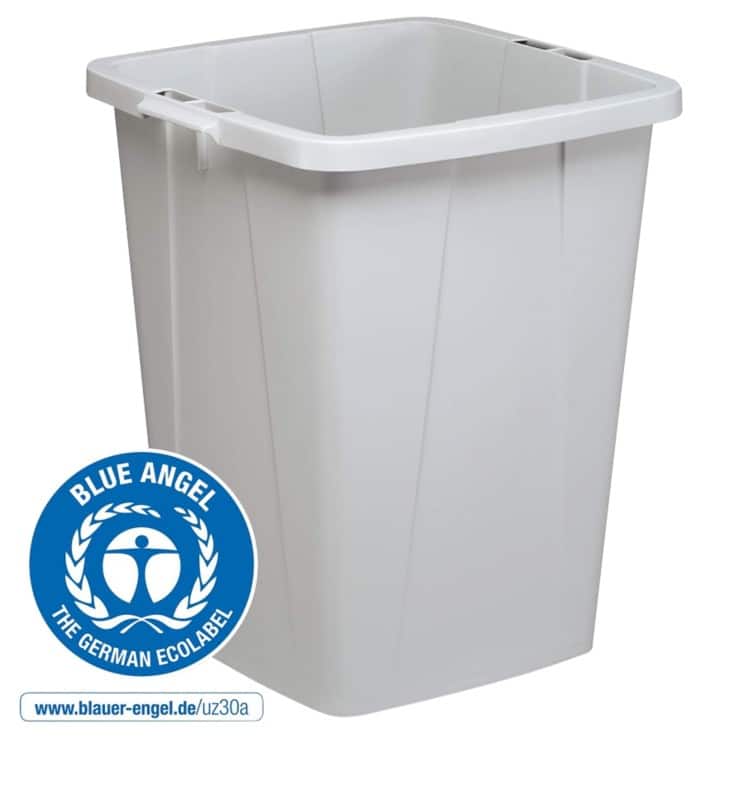 DURABLE DURABIN Waste Bin 90 L Grey PP (Polypropylene) 1800505050 Square