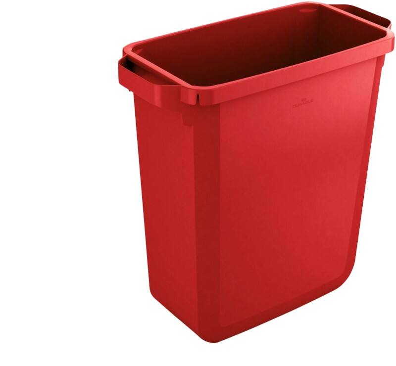 DURABLE DURABIN Waste Bin 60 L Red PP (Polypropylene) 1800496080 Rectangular