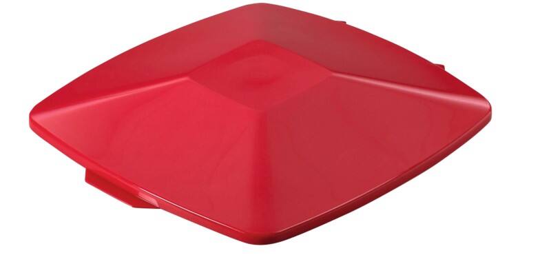DURABLE DURABIN Hinged Lid 40 L Red Square PP (Polypropylene)