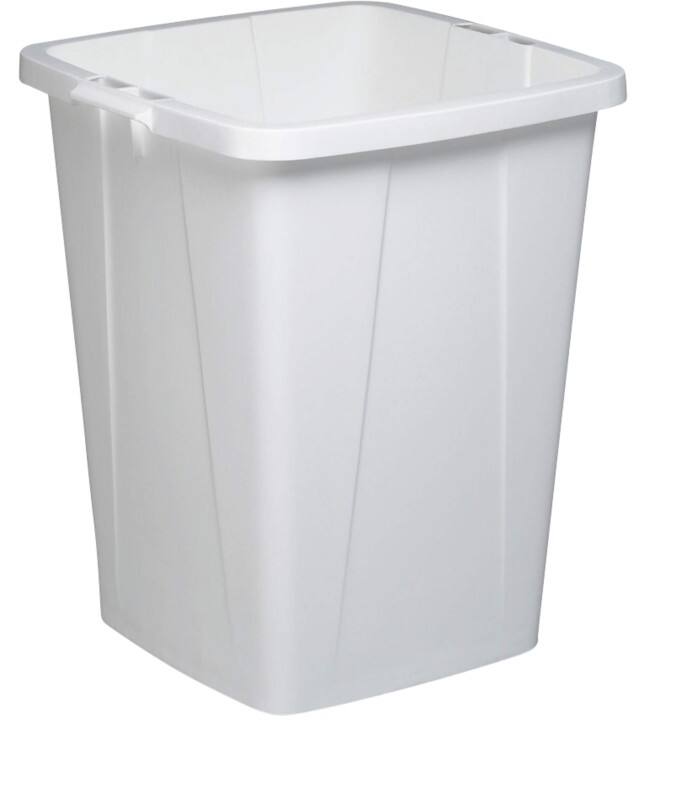 DURABLE DURABIN Waste Bin 90 L White PP (Polypropylene) 1800474010 Square