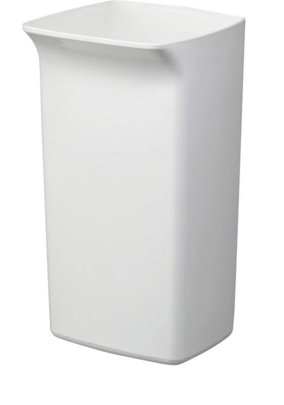 DURABLE DURABIN Waste Bin 40 L White PP (Polypropylene) 1800798010 Square