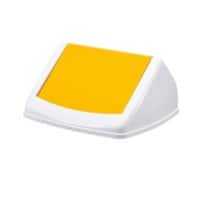 DURABLE DURABIN Flip Swing Lid 40 L Yellow Square PP (Polypropylene)