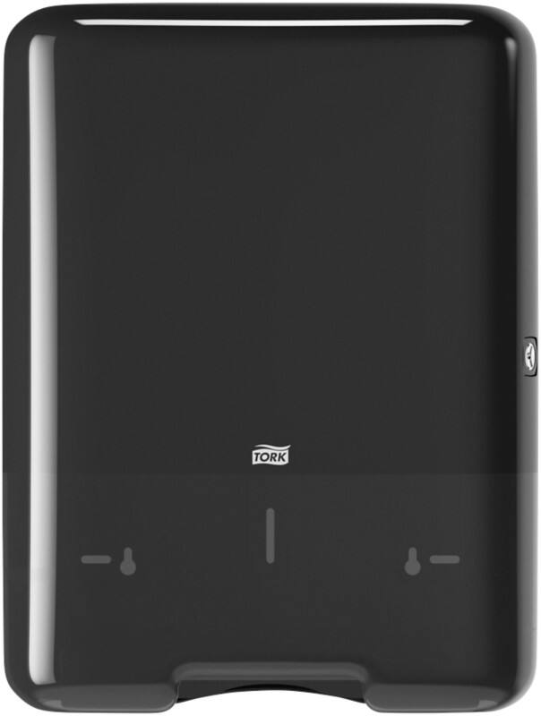 Tork Elevation 553008 H3 Paper Hand Towel Dispenser Plastic Lockable Manual Black