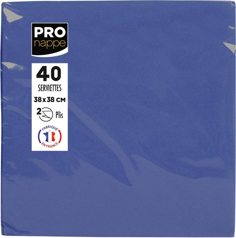 PROnappe Napkins 2 Ply Blue 19 x 19 x 7.5 cm 40 Pieces