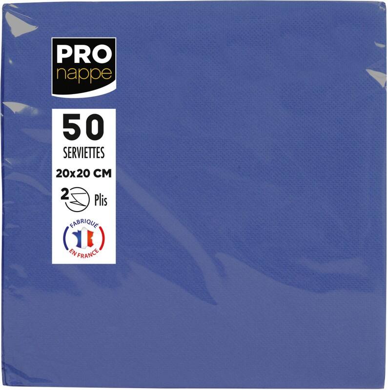 PROnappe Napkins 2 Ply Blue 10 x 10 x 9.5 cm 50 Pieces