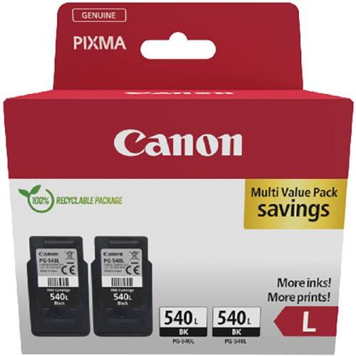 Canon PG-540L Original Ink Cartridge Black Pack of 2