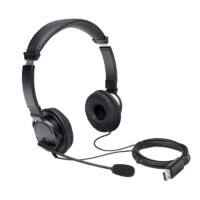 Kensington Wired Headphones K97601WW Over-the-Head 1.8 m USB-A Cable Hi-Fi Noise-Cancelling With Microphone Black