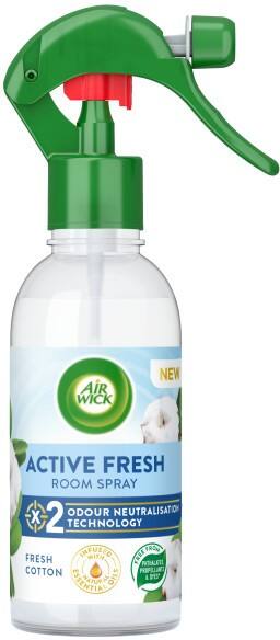 Air Wick Air Freshener Active Fresh Room Spray Fresh Cotton 237ml