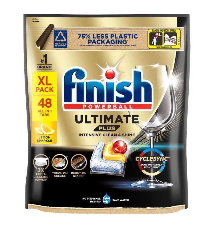 Finish Ultimate Plus Intensive Clean & Shine Dishwasher Tablets Lemon Pack  of 48