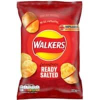Walkers Crisps Ready Salted Pack 32.5 g Pack of 32