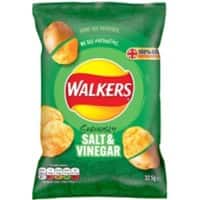 Walkers Crisps Salt & Vinegar 32.5 g Pack of 32