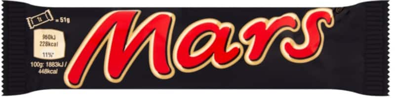 Mars Chocolate Bar Pack 51 g Pack of 48