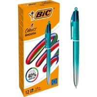 BIC 4 Colours Smooth Retractable Ballpoint Pen Multicolour 0.32 mm Medium Ballpoint Refillable