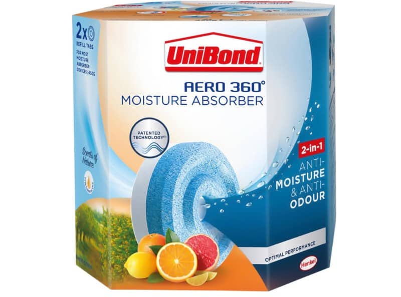 Unibond Aero 360 refill Moisture Absorber Refill Tabs Blue Pack of 2